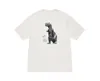 Camisetas masculinas 23sss Big Fla FLA Carnemy tingido de dinossauro tingido camiseta curta de manga curta Homens e mulheres de verão de algodão puro