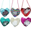Sacs de rangement ILFML Enfants Change Purse Sequin Loving Heart Bag Coin Zipper Wallet Hanging Corde Pouch