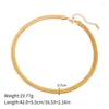 Chains Minar Cool 70mm Wide Flat Herribone Necklaces For Women Man Unisex 18K Gold Silver PVD Plated Stainless Steel Chokers