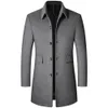 Mélanges de laine pour hommes Manteau en laine Manteau d'extérieur à manches longues Trench-coats Veste Élégant Manteau de poche élégant Manteau long Manteau d'hiver en laine Slim Men Coat 231122