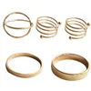 Cluster Rings Fashion Jewelry Street Snap Ring Six-Piece Set Multi-Layer pekfinger Simple Glossy Cold Wind Knuckle