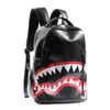 New Men's Backpack Computer Backpack Shark Fashion Large Capacity Boys' Checkered Schoolbag Travel Backpack 230423