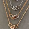 Collana con diamanti di alta qualità in oro V stile tiffaniness a stella Ciondolo alla moda minimalista in versione alta CNC