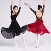 Jupes jupe portefeuille en mousseline de soie assortie à tout pour les femmes longue danse ballet asymétrique patinage élégant sur écharpe