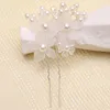 Pinces à cheveux mariée diadème accumulation perles rouges et blanches fleurs peigne inséré accessoires de mariage