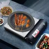 Pans NonStick Camping Roasting Pan for Grilled Meat Skewers Thickened Grilling Outdoor BBQ Cookware Cooking Pot 231122