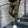 Nowe męskie spodnie mody multi kieszeni ładunek uliczny Hip Hop Elastyczne talia haremowe skokowe spodnie