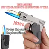 Lighters Pistol Smoking Torch Lighter Butane No Gas Windproof Double Jet Flame Cool Folding Pocket tools