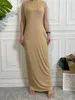 Ethnic Clothing Mellanöstern Dubai Casual Kaftan Islamic Femme Foder Vestido Sexig Arab Women Muslim Abayat för hijab klänning