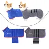 Vestuário para cães Moda Absorvente Pet Bathrobe Envolto Cintura Gato e Roupas Ajustável Back Comprimento Colete Pijama