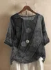 Bluzki damskie moda luźne cyfrowe drukowanie swobodne koszule jesienne damskie bluzki i eleganckie Camisas Mujer w stylu etnicznym Bluasa