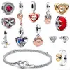 Braccialetto di design femminile con ciondolo Pandora in argento sterling 925 Nuovi gioielli Bracciale con perline originali fai-da-te Accessori di moda