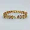 Strand Frau Gelbgold Farbe Muster Link Übertrieben Ethno-Stil Elegantes Temperament Armband