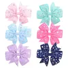 Baby Girls Grosgrain Ribbon Dot Bows Hair Clip Barrettes Hairpins Hair Accessories Children Headwear