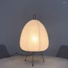 Bordslampor japansk designer Akari Noguchi Yong Lamp Rice Paper LED Desk för sovrummet Bedside Living/Dining Decor