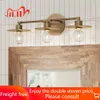 Duvar Saatleri 3 Lights Banyo Vanity Işık Fikstür Altın Metal Çerçeve ve İnce Plaka Gölgesi Navlun Ücretsiz Saat Dekorasyonu Yatak Odası 231122