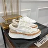 Designer skor kvinnor nama kil sneakers lyxig lägre kardborrplattform mitt runda huvud frenulum liv sneakers mode mesh ull casual skor storlek 35-40