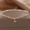 Nouveau Gros luxe brillant filles mode femmes bijoux Double couche collier cheville cristal perle Bracelet