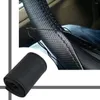 Steering Wheel Covers Black 37 - 38cm DIY Car-styling Auto PU Leather Car With Needles And Thread Interior Accessories