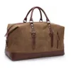 Duffelväskor Original Canvas Leather Men Travel Påsar Fortsätt bagagepåsar Män Duffel Väskor reser Tote Stor helgväska över natten 231123