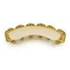 Dental Grills Fshion Hip Hop Gold Silver Colour Iced Out CZ Teeth Top Bottom Men Women Jewelry 231122
