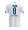23 24 Hoffenheim Soccer Jerseys Home Blue Bebou Beier Kramaric Geiger Skov Ozan Kabak Grillitsch Samassekou Kaderabek John Geiger 2023 2024 White Football Shirts