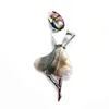 Charms högkvalitativ abalonskal brosch naturlig dans lapel charm halsband vintage gåvor till flickor vackert klädda