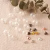 Decorações de Natal 60pcsbox Clear Glass Bottle Charms Mini Globe Ball Garrafas Vazias Pingente com Cap Bail para Jóias Fazendo DIY Brinco Colar 231123