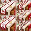 Autres fournitures de fête d'événement Décoration de chemin de table de Noël pour la maison Nappe Navidad Noel Kerst Cadeaux de Noël Année Natal 230422