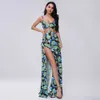 Prom Dresses Bohemian Strap Dresses for Women 2023 Summer Sexy Off Shoulder Split Print Holiday Beach Dresses