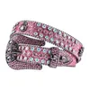 32% rabatt designer New Women's Fashion Versatile Korean Edition Crystal Diamond Inlaid Wide Skull Head Rhinestone Belt