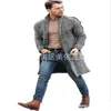 Mélanges de laine pour hommes automne hiver mode manteaux en laine pour hommes couleur unie simple boutonnage revers Long manteau veste pardessus décontracté Trench décontracté 231122