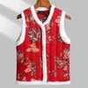 Womens Vesten Herfst Winter Licht Dunne Katoenen Vest Vrouwen Korte Dubbele Patroon Tank Top Ronde Hals Mode Jas 231122