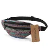 Waist Bags Annmouler Women Fanny Pack 8 Colors Fabric Waist Packs Bohemian Style Waist Bag 2 Pocket Waist Belt Bag Travel Phone Pouch 230422