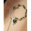 Hänghalsband Eetit trendiga hartspärlor i benkedjan hjärta kärlek handgjorda halsband utsökt attraktiva smycken tillbehör gåva