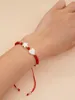 Strand go2boho Beaded Friends Bracelets для женщин Red Lucky Crystal Shell Lover Lover Сердце пресноводные жемчужины