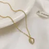 Catene Collana con ciondolo a forma di cuore alla moda Catena di opali Lucido Donna Temperamento Gioielli Girocollo Regali di nozze