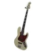 4 Strings Yellow Electric Bass Guitar with White Pearl Inlays Offer Logo/Color Customize