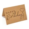 Cartões de feliz aniversário variados para todas as ocasiões em 6 designs exclusivos para aniversário (papel Kraft, 4 x 6 pol.)