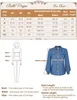 Women's Blouses BP Women Jean Shirt Vintage Long Sleeve Casual Spring Autumn Lapel Collar V-Neck Button-Up Tops Cardigan High Street Coats