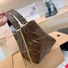 Mulheres Designer Tote Basket Bag com Alça Superior Couro Diamante Treliça Acolchoada Corrente de Hardware de Metal Dourado 22x19cm 4 Cores Luxo Cruz Corpo Ombro Bolsa Bolsa