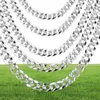 Anpassa 100 Real 925 Sterling Silver Chain Necklace Color Silver Figaro Chain Necklace Men smycken Kasanier99423443591296