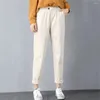 Women's Pants Pure Cotton Thin Large Waist Loose And Slim Carrot Harun 9/4 Black Dad For Women