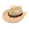 Boinas de couro chapéus de cowboy para homens adultos moda casual ao ar livre de inverno tampa de palha leve