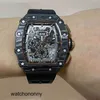 Mens Mechanics Watch Richa Mechanical Watch Red Luxury Devil Carbon Fiber Tourbillon Hollow Swiss Movement Mill R RM35 Men's