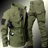 Mens Tracksuits Tactical Sets Winter Shark Skin Military Suit Soft Shell Windproof Waterproof Jackets Warm Fleece Cargo Pants Army Uniform 231123