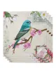 Table Napkin 4pcs Vintage Flowers And Birds Square 50cm Party Wedding Decoration Cloth Kitchen Dinner Serving Napkins