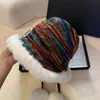 Cloches Knitted Bell Hat 브랜드 디자이너 여성의 겨울 캐시미어 토끼 헤어 패션 캡