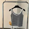 Vintage Women's Tanks Camis Stripes Knitted Vest Sleeveless Sweater Tank Top