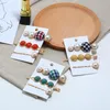 Hårklämmor Pack med 3 smycken för kvinnor med inlagd faux pärla harts akryl ädelsten design kvinnliga klippsidor